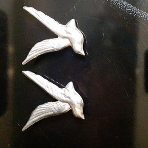 2 sterling silver Mexican bird pins